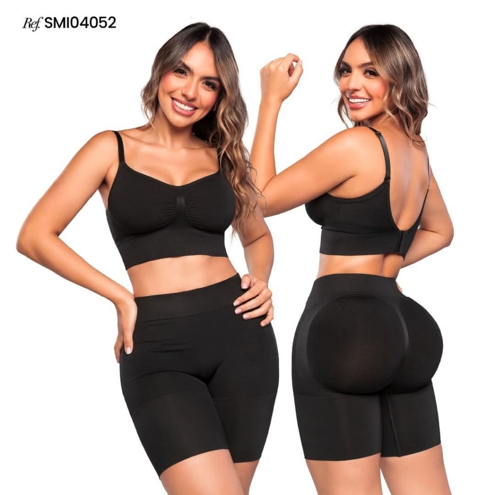 Colombiana Stagmi SMI04052 Shapewear Shorts Panty Fajas Set W/ Shaper Thong NEW! - Picture 9 of 17